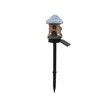 lampe solaire extérieure blanc rouge bleu vert marron texture résinée motifs floraux décoration jardin