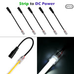 ruban led jaune clips câbles moderne transparent 8mm ip20 ip65 led cob 2835 smd