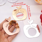 porte serviettes pomme or rose argenté miroir moderne décoration table événement cadeau festive
