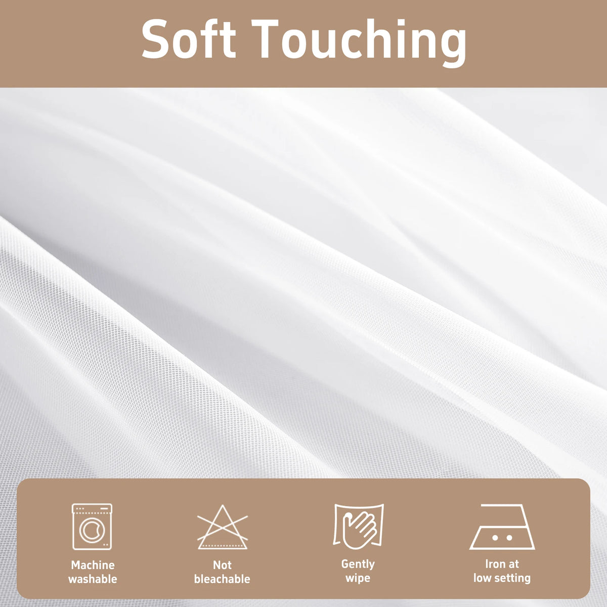 rideaux blancs translucides tringle poche moderne salon chambre coucher 150cm 130cm 240cm