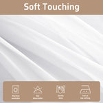 rideaux blancs translucides tringle poche moderne salon chambre coucher 150cm 130cm 240cm