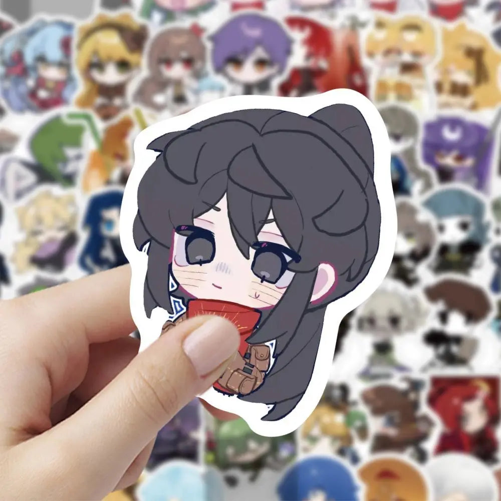 stickers dessin animé personnages variés poses différentes opaques unisexe accessoire collection