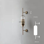 lampe murale moderne or transparent perforée chambre coucher led 4500k 2000lm