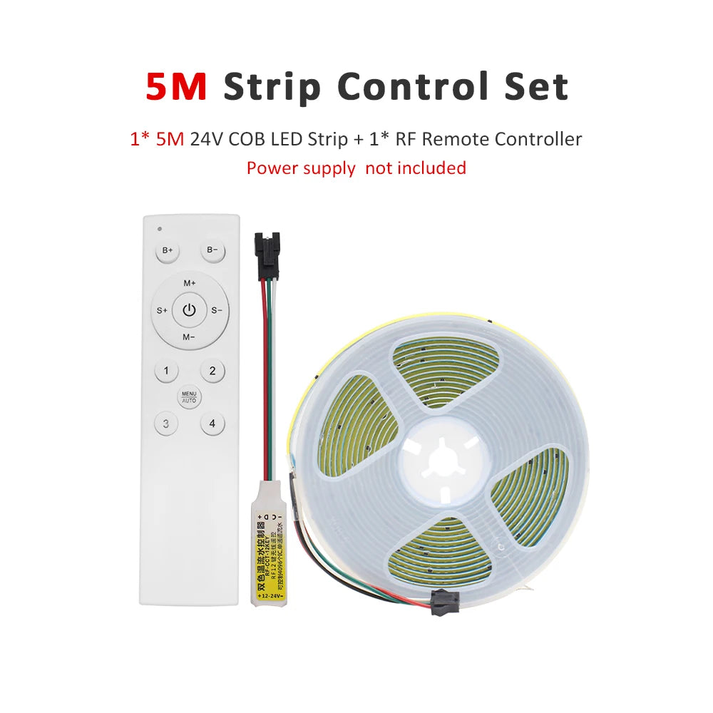 ruban led blanc adhésif moderne contrôle rf 10m 576leds 24v cct dualwhite