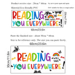 autocollant mural enfantin phrases inspirantes livres arcs ciel papillons adhésif decoratif chambre education motivation