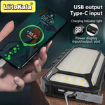 lampe camping solaire rechargeable 1200lm led 12h autonomie ipx4 étanche moderne noire abs matériaux