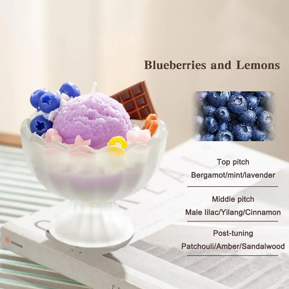 bougie parfumée fruits myrtilles citron noix coco framboise moderne créative verte violette jaune rose