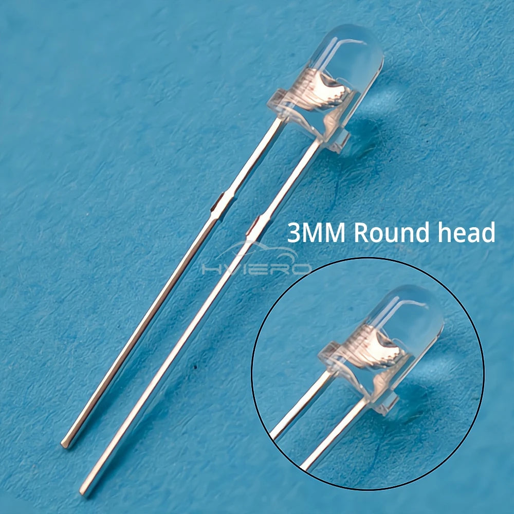 diodes led ronde 3mm bleu vert rouge blanc chaud jaune blanc rose violet orange