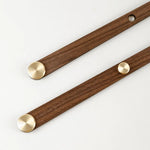 horloge murale aiguille bois naturel moderne minimaliste marron doré quartz salon