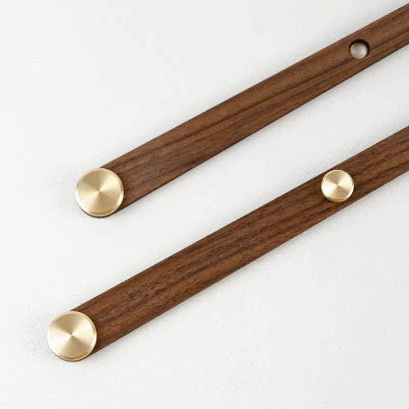 horloge murale aiguille bois naturel moderne minimaliste marron doré quartz salon