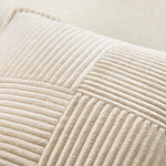housse coussin velours côtelé rayé beige coussin support lombaire sieste lit classique polyester coton