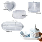 vase silicone bougie blanc rayures moderne arrangement table tổ chứcFLOW (Only the valid 14