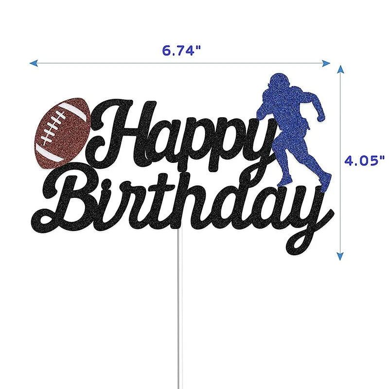 décoration gâteau lettres sports icônes happy birthday musique fête pique