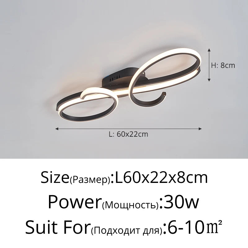 plafonnier led moderne blanc noir circulaire contemporain télécommande suspension intérieure decoration