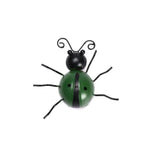 Sculpture de coccinelle en métal rustique pour clôture ou patio