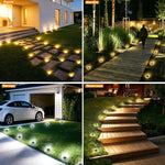 lampe solaire led diodes ip65 étanche acier inoxydable spikes moderne jardin extérieur