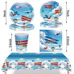 Décoration de table complète pour fête d'enfants aviateur