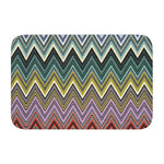 tapis moderne multicolore zigzag antidérapant polyester extérieur intérieur bain chambre