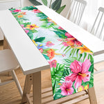 nappe table fête tropicale fleurs feuilles modernes couleurs vives opaque enfants anniversaire