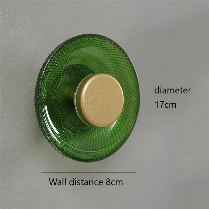 lampes murales modernes transparent vert bronze gris éclairage led intérieur alvéoles suspension chambre salon