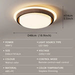 lampe ventilateur sans pales invisible télécommande led moderne blanc brun noyer imitation bois fixations
