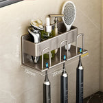 porte brosses dents adhésif moderne noir mat salle bains accessoires toilette crème dentifrice soins