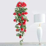 guirlande artificielle roses violettes blanches modernes décoration intérieure extérieure mariage anniversaire festive