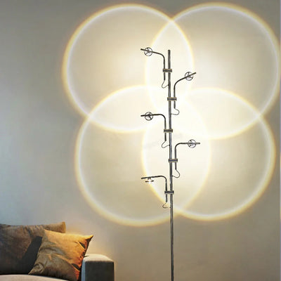 Lampadaire LED design arc-en-ciel italien ambiance sunset salon
