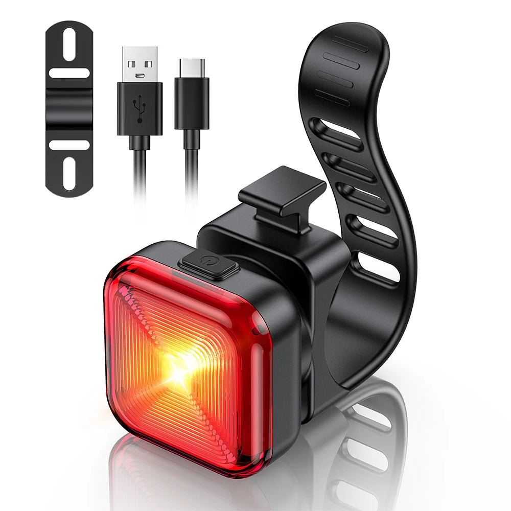 feu arrière vélo rechargeable led modes éclairage détecteur intelligent côte extérieure sportif moderne