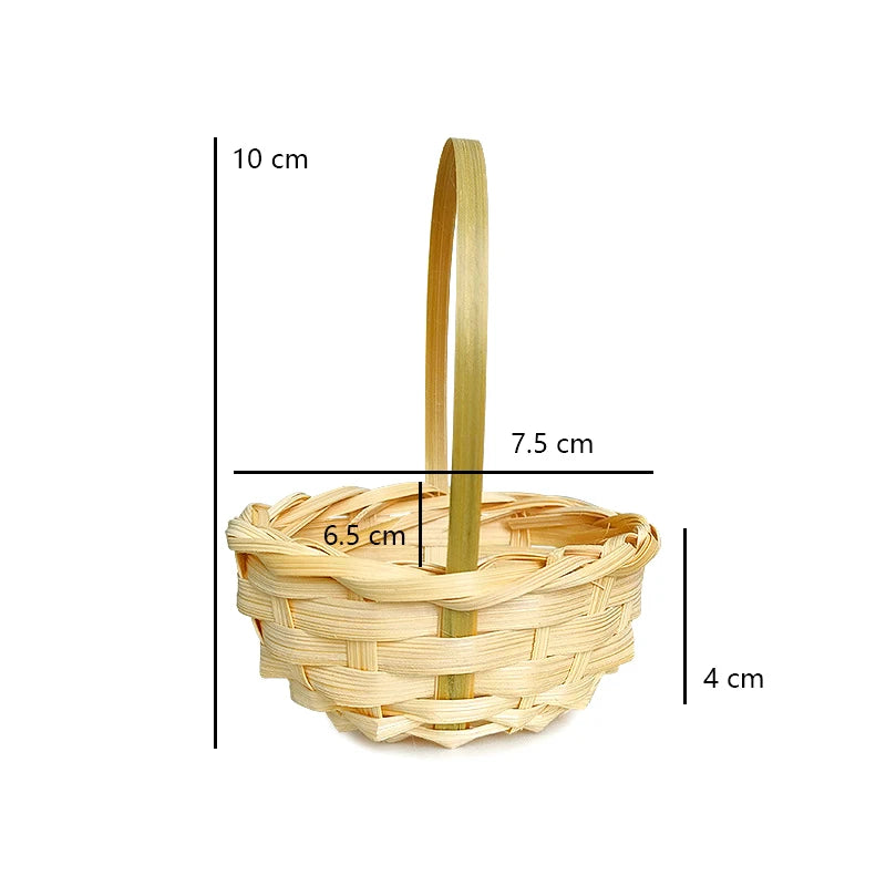 panier tressé marron clair blanc traditionnel poignées enfant rangement maison jeu simulation 12ans fantaisie