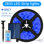 ruban led solaire multicolore modes télécommande moderne décoration extérieure ip67 10mètres