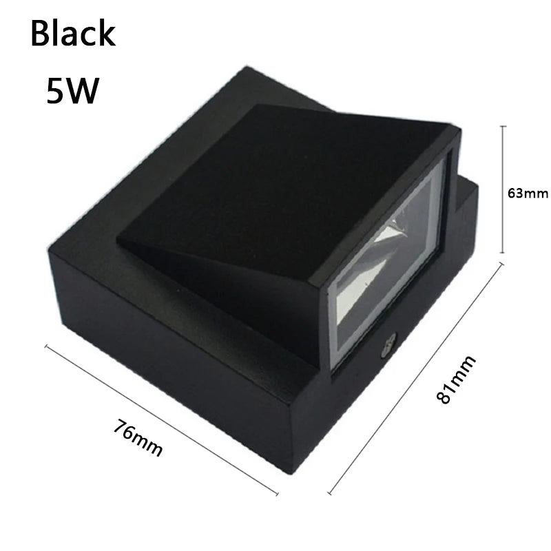 lampe murale extérieure contemporaine led aluminium étanche noir fixée mur entrée chambre coucher