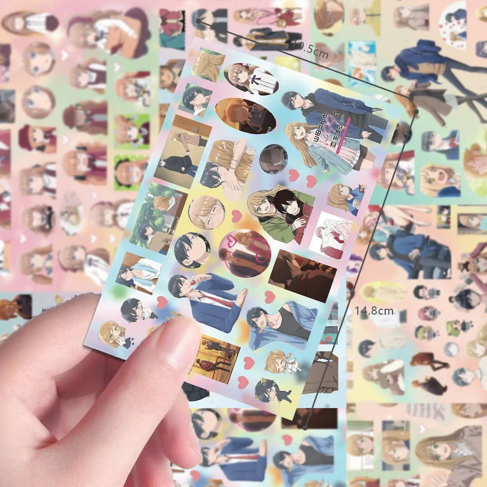 autocollants anime personnages bleu rose vert opaques cartoon waterproof scrapbooking