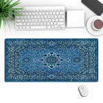 tapis souris bleu rouge noir ornements floraux adhésif gaming classique ethnique