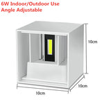 applique murale led moderne noir blanc argent or ip65 résistante 110v 240v