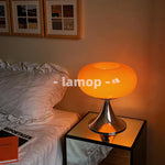 lampe table verre orange moderne base métallique lumière douce décoration chambre coréen filaments led