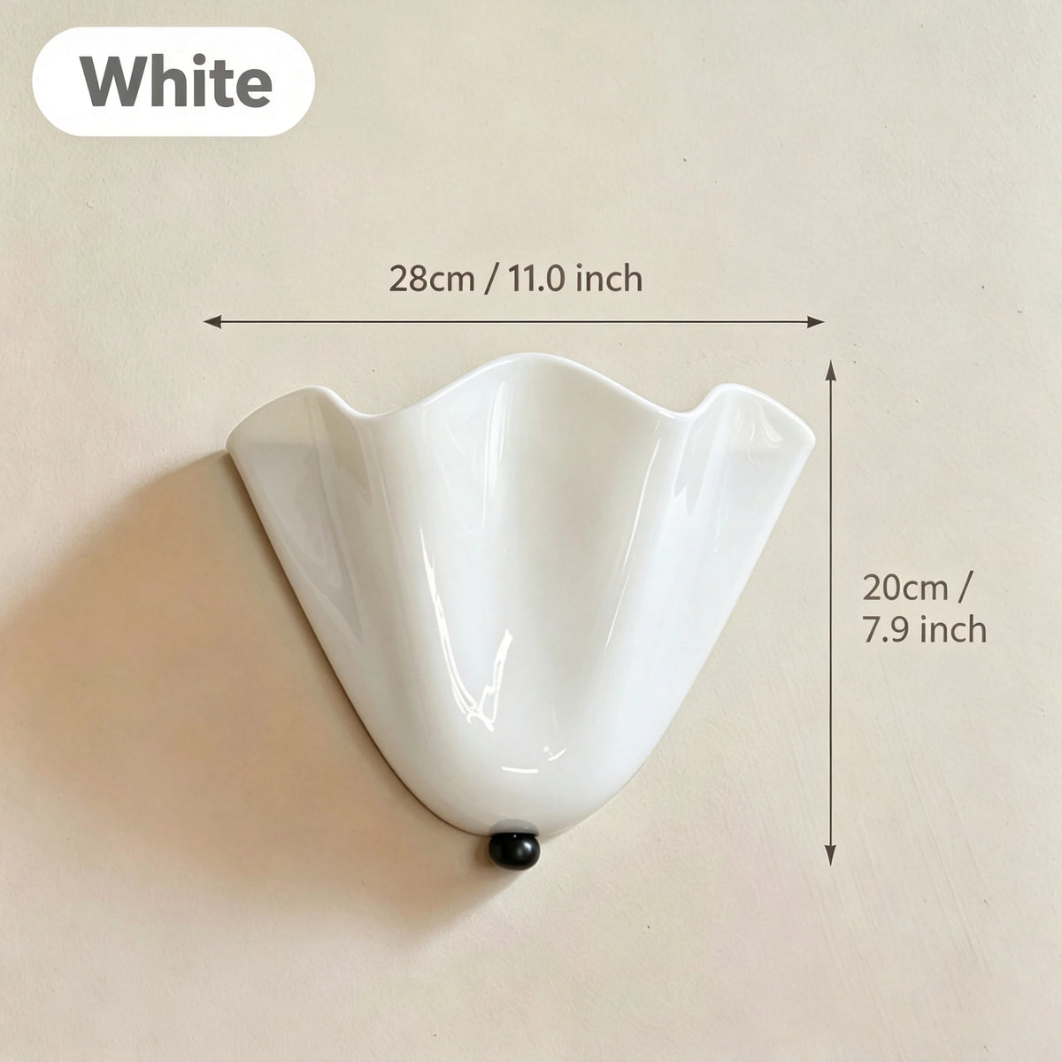 applique murale led verre blanc rouge vert moderne ondulée fixee mur interrupteur echangable