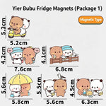 aimants réfrigérateur dessins animés pandas ours mignons créatifs autocollants porte machine laver armoire