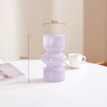 vase verre violet pastel moderne organique salle manger salon tablecoration floral