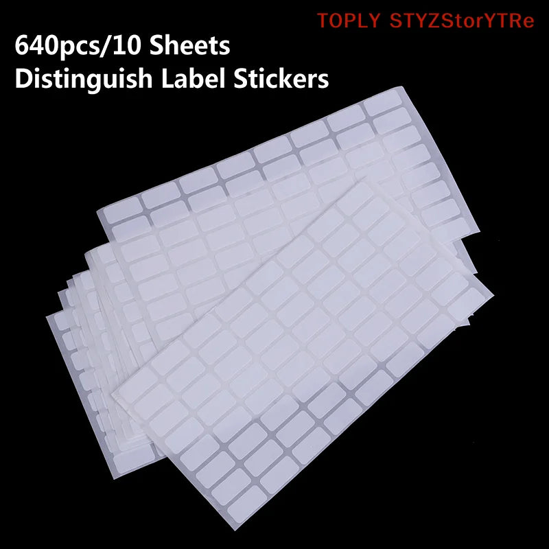 étiquettes adhésives blancs rectangulaires inscriptibles adhésifs précision papier manuscrits 10 feuilles 10x20mm
