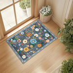 tapis fleuri moderne antidérapant résistant décoloration salon entrée polyester imperméablewashable