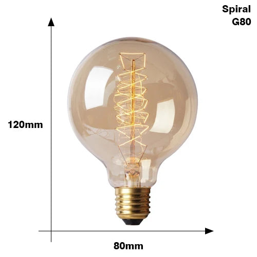 ampoules filament vintage transparentes dorées éclairage rétro tringles câbles noirs e27 180deg 30000h