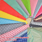 tissu imprimé imperméable motif points blancs coton bricolage couture décoration intérieur multi couleur