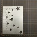 découpe papier gabarit argenté motifs géométriques modernes lettres rectangles étoiles carrés bricolage scrapbooking