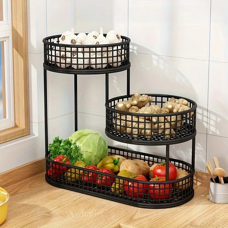 panier fruits légumes noir doré maille métallique contemporain savon cosmétiques minimaliste