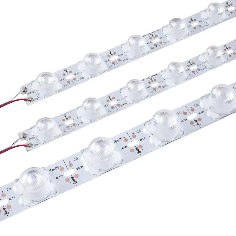 ruban led blanc 50cm double face 12v rondes translucent moderne éclairage paysager connecteur