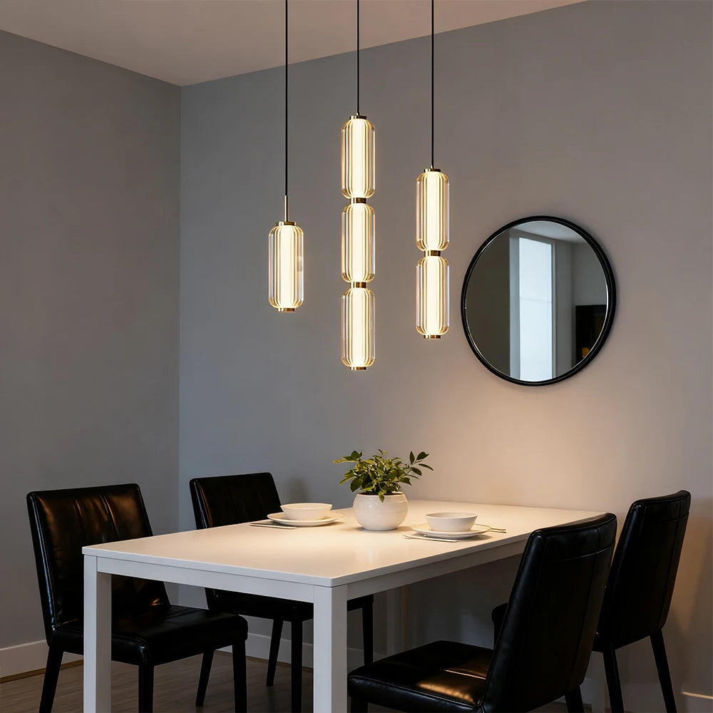 suspension pendentif verre blanc contemporain 6000k 90260v opaque moderne chambre salon