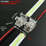 connecteur led transparent sans soudure clips moderne 5mm 8mm 10mm bande led 10pcs câbles