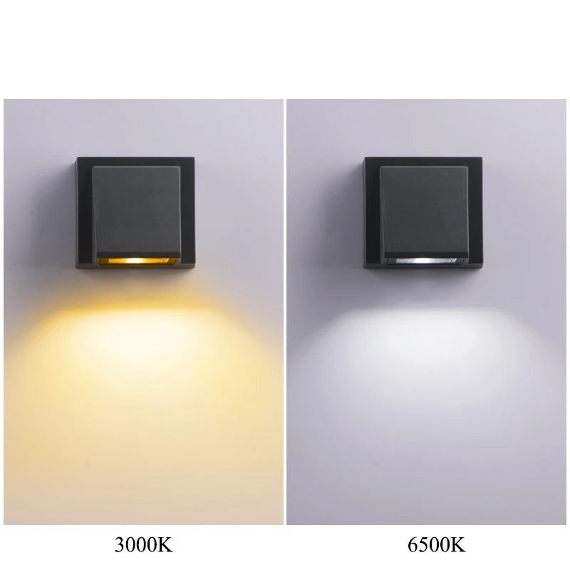 applique murale led moderne noire géométrique 3000k 6500k certifiée rohs