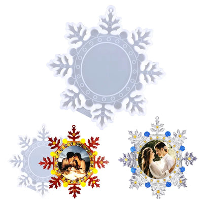 Moule en silicone blanc pour cadre photo de Noël en résine époxy